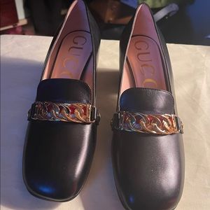 Gucci Sylvie Block Heel Pumps